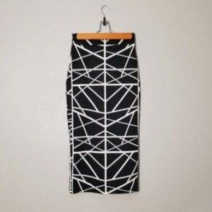 Pixley Robyn printed stretch midi skirt NWT